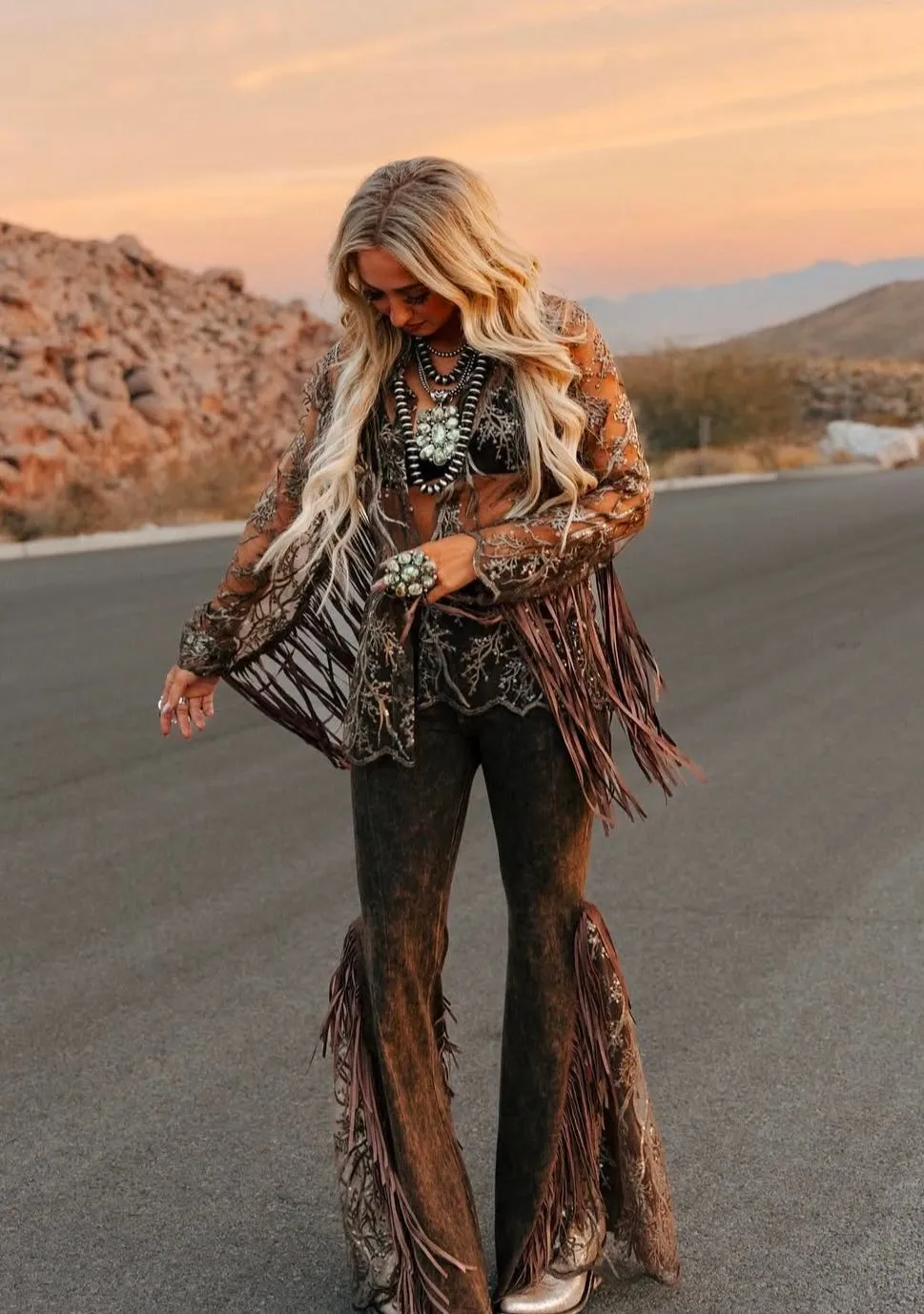 Lace Fringed Jacket