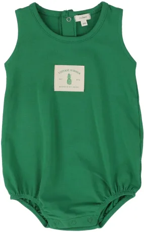Lil Legs Snap Romper in Green