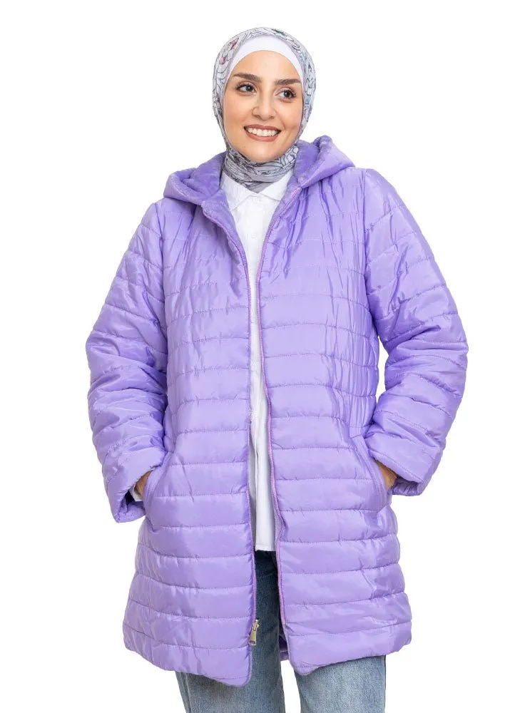 Lilac Long Double Face Jacket