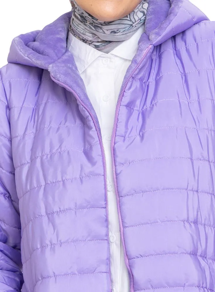 Lilac Long Double Face Jacket