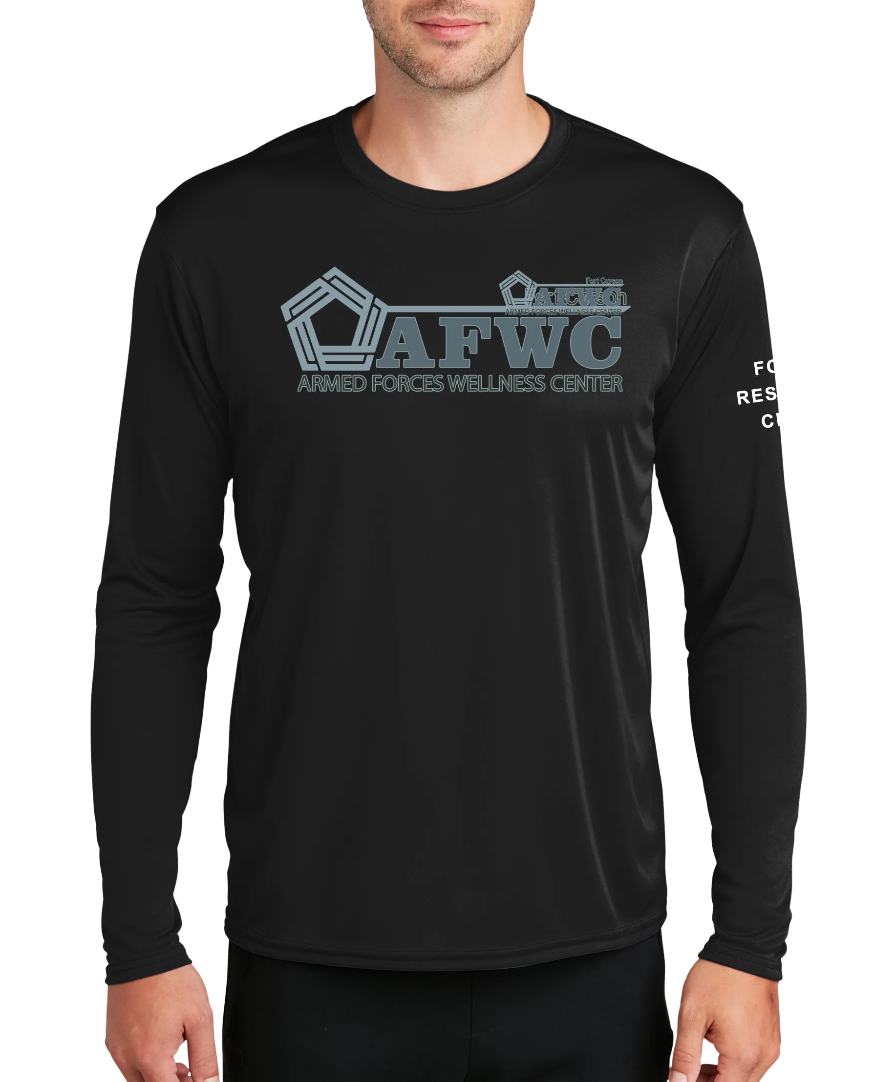 LS Polyester Performance Shirt. Feels like Cotton. Plain Back