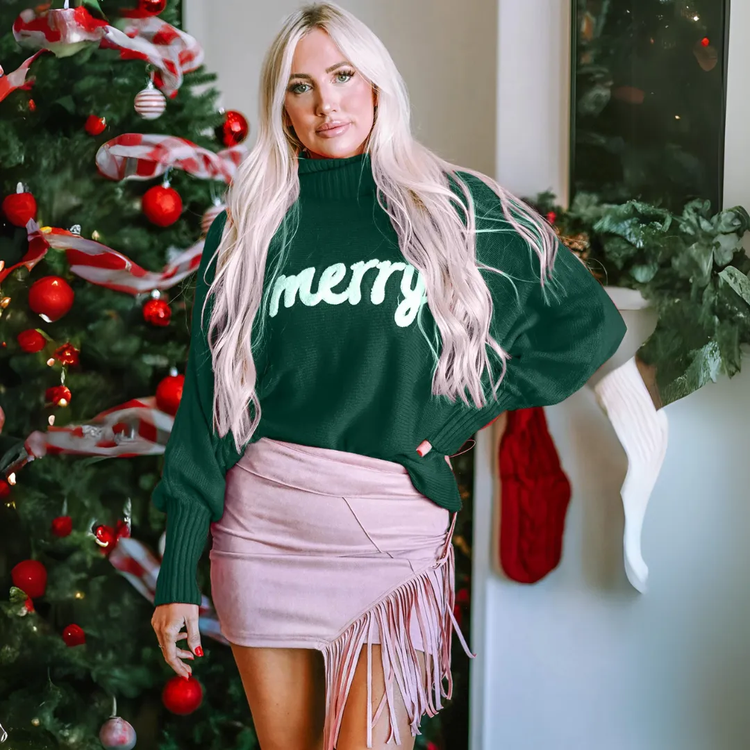 Marlena - Feestelijke Merry Turtleneck Trui