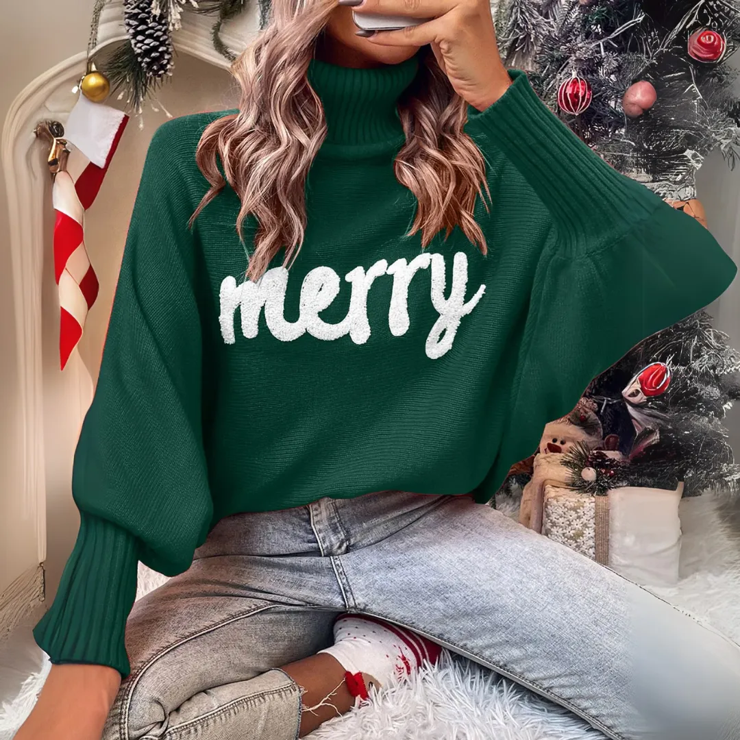 Marlena - Feestelijke Merry Turtleneck Trui