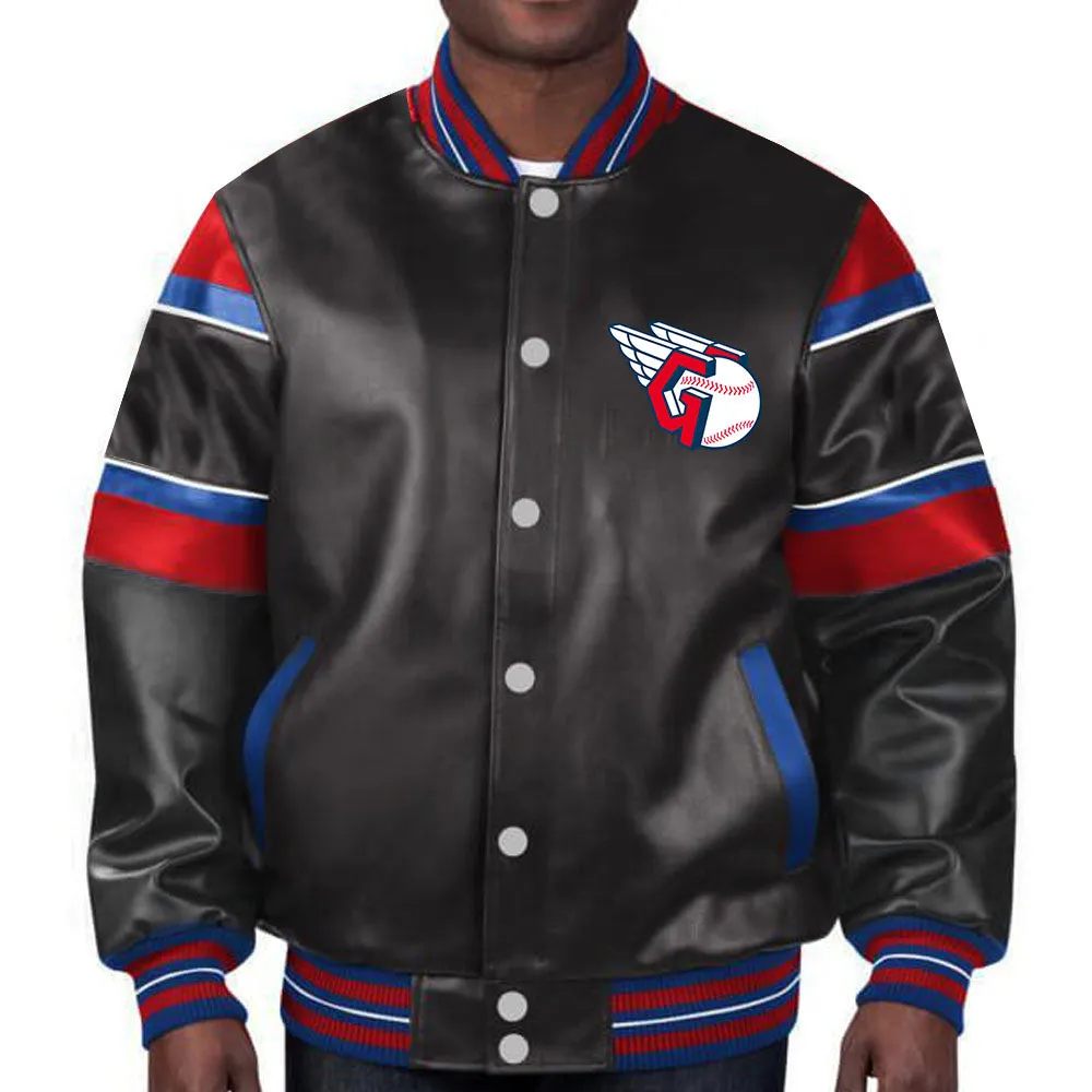 MLB Cleveland Guardians Leather Jacket For Men and Women