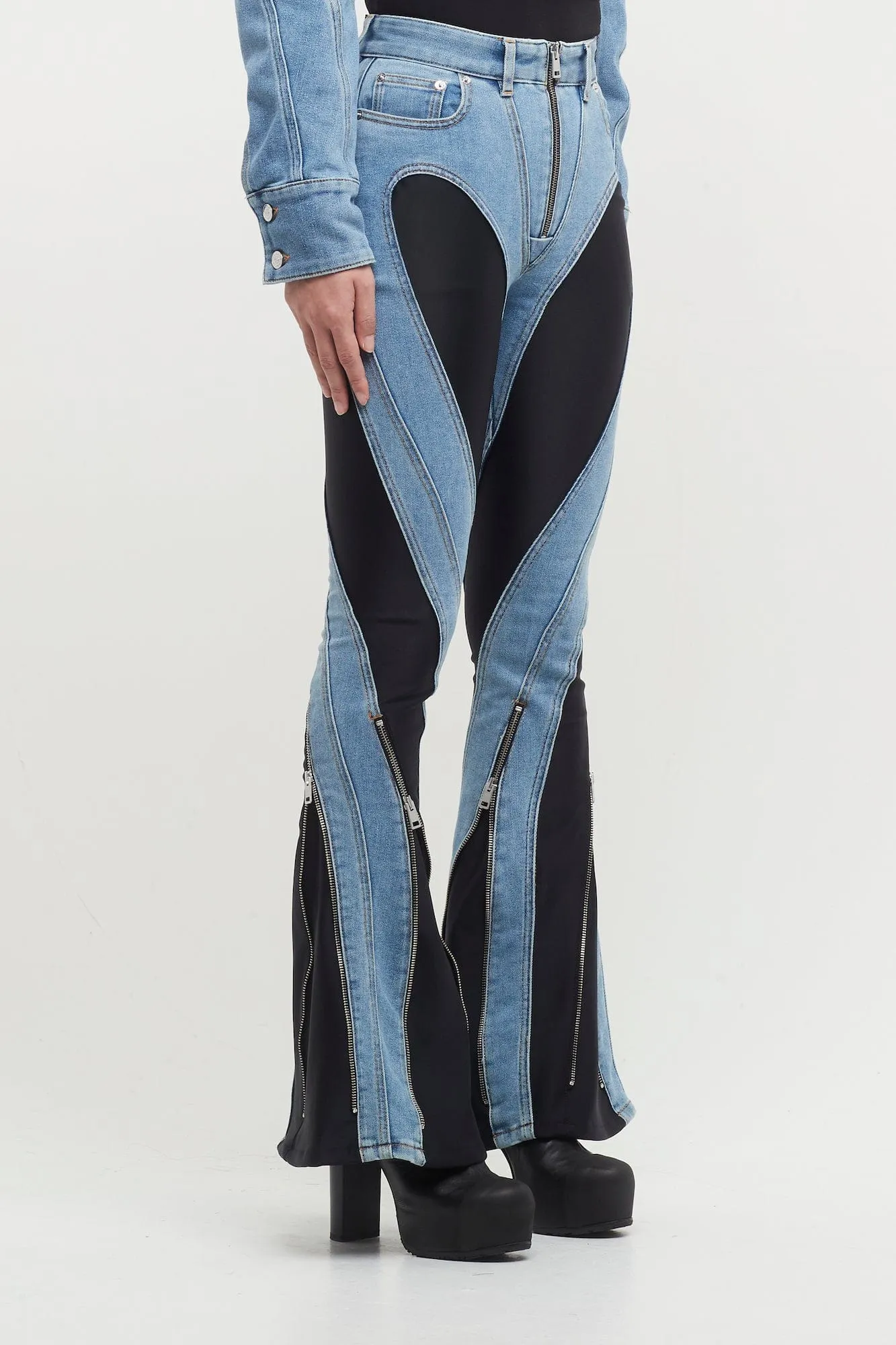 Mugler Denim Stretch Pants