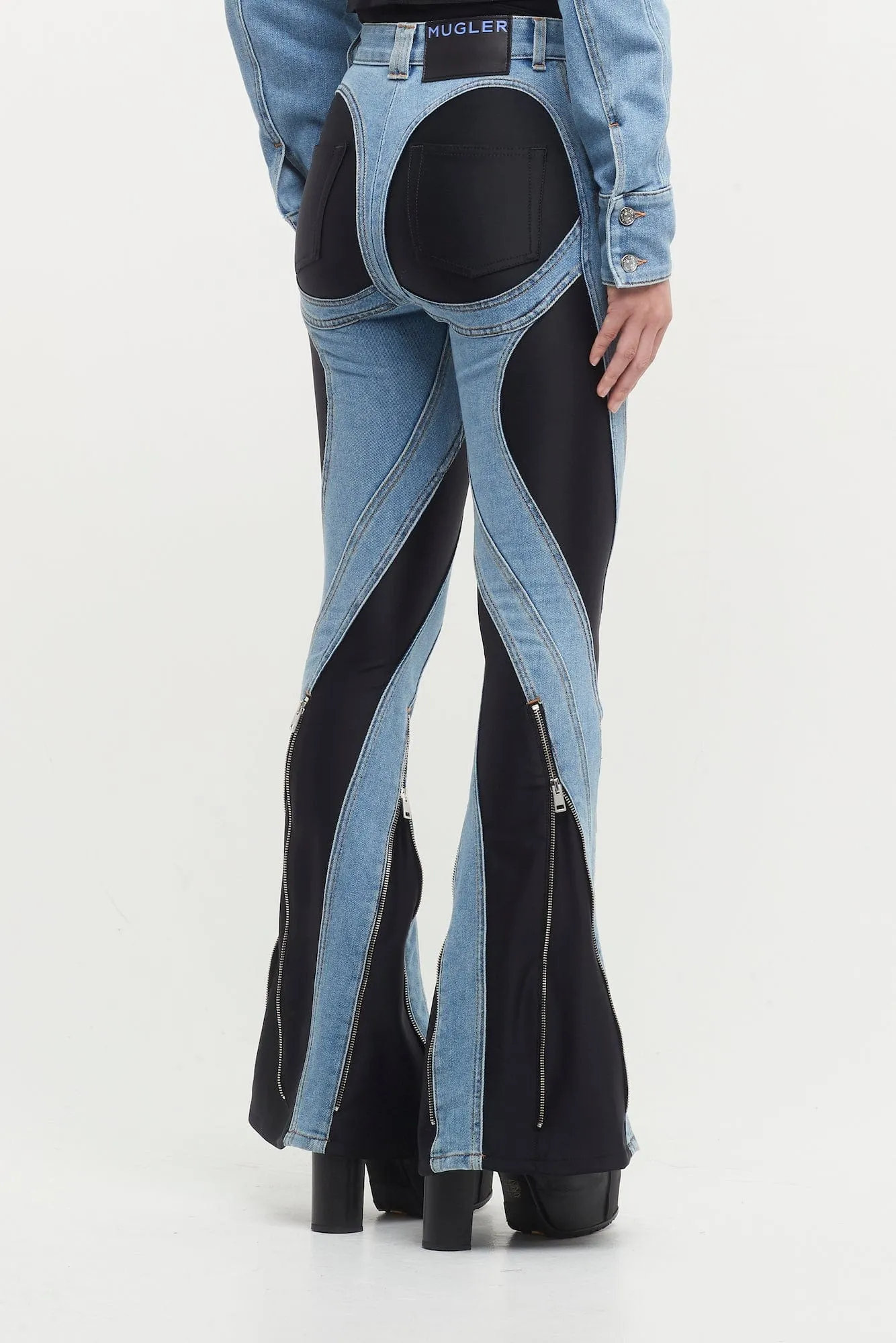 Mugler Denim Stretch Pants