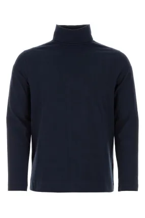 Navy blue stretch cotton sweater