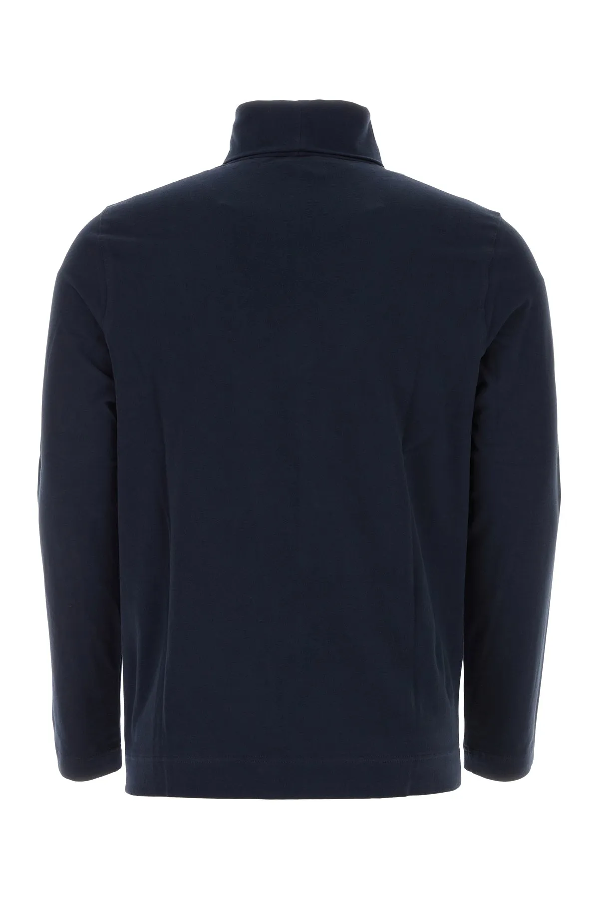 Navy blue stretch cotton sweater