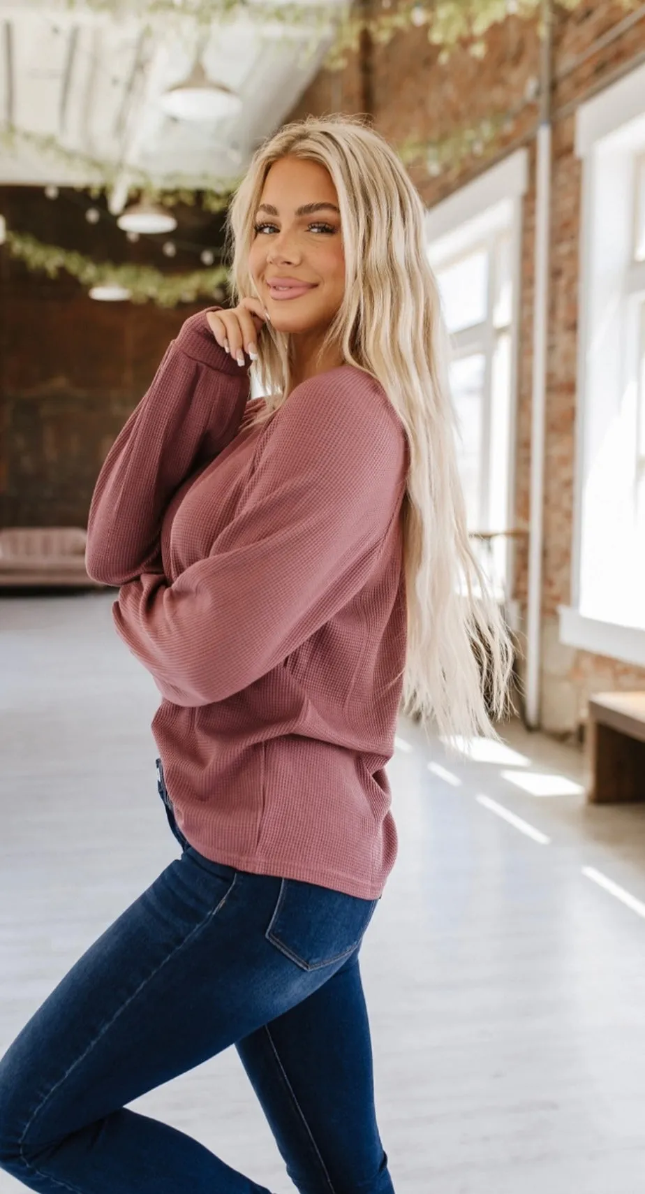 New In Town Waffle Knit Top