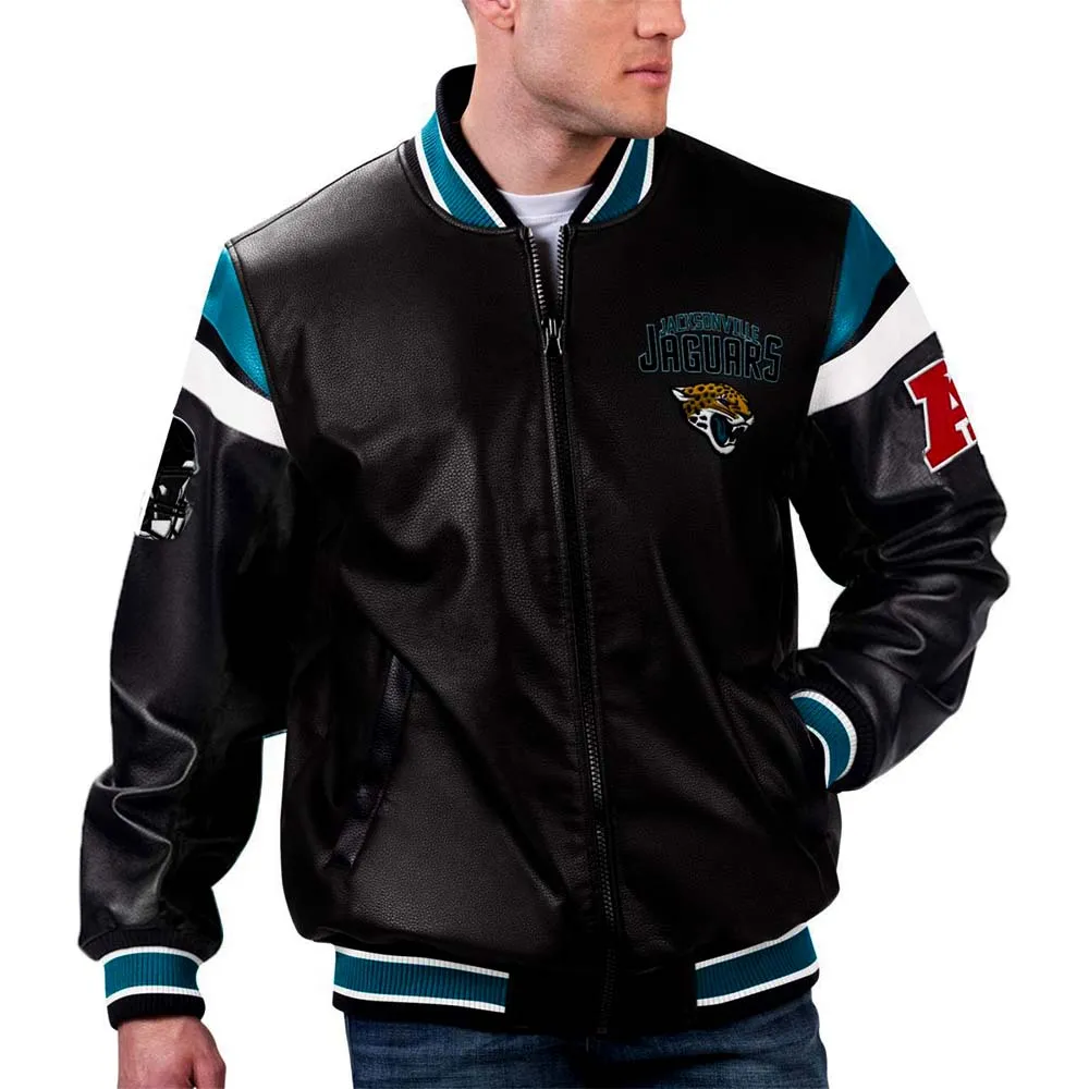 NFL Black Jacksonville Jaguars Leather Jacket