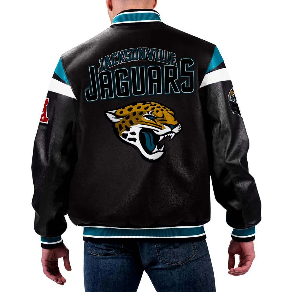 NFL Black Jacksonville Jaguars Leather Jacket