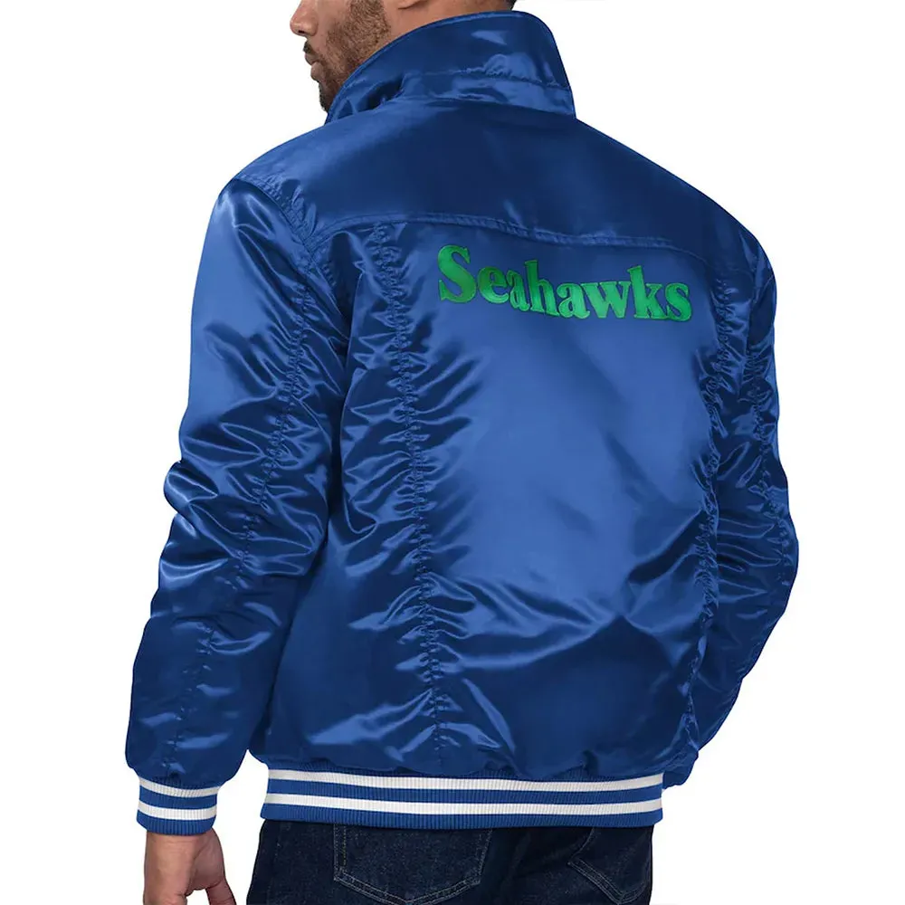NFL Renegade Seattle Seahawks Satin Jacket Men and Women