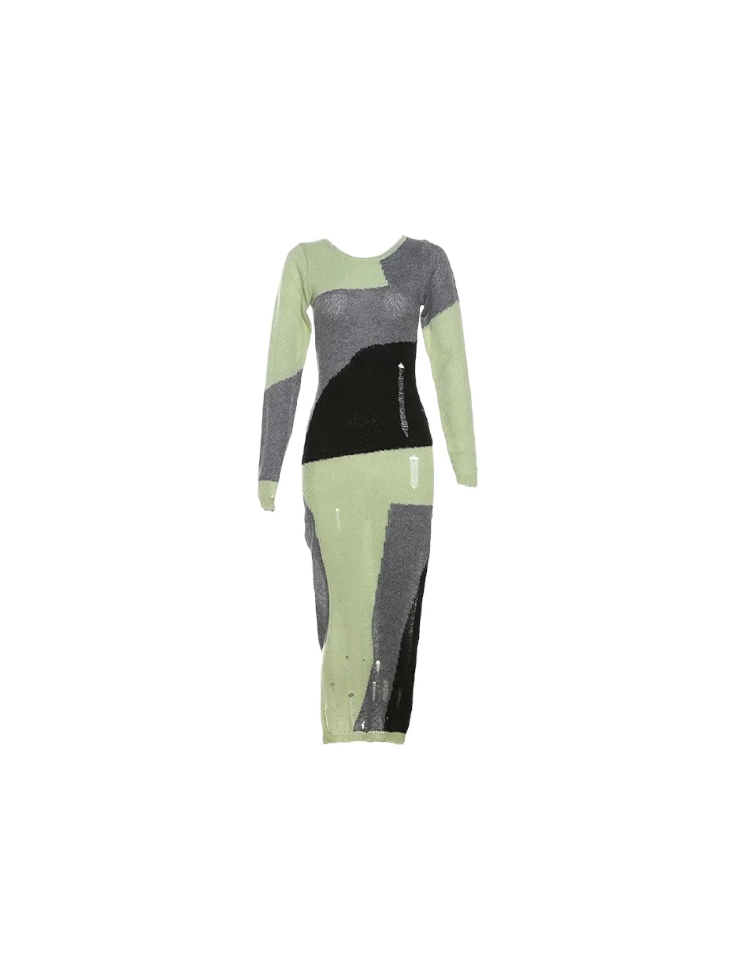 Patch Me In Slit Maxi Dress