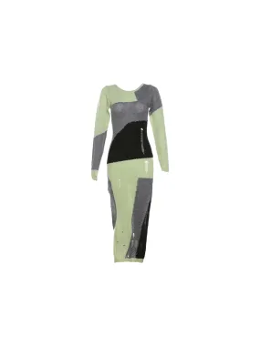 Patch Me In Slit Maxi Dress