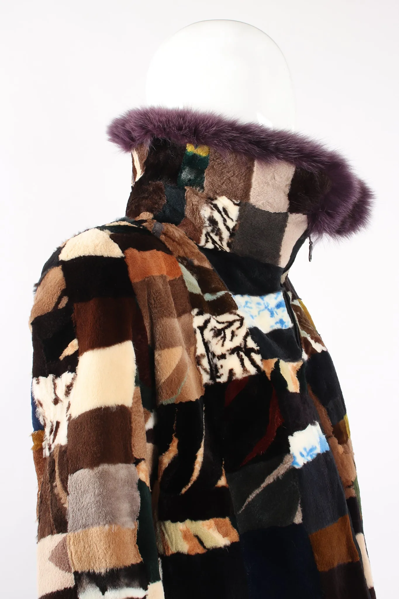 Patchwork Fur Collar Jacket
