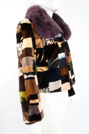 Patchwork Fur Collar Jacket