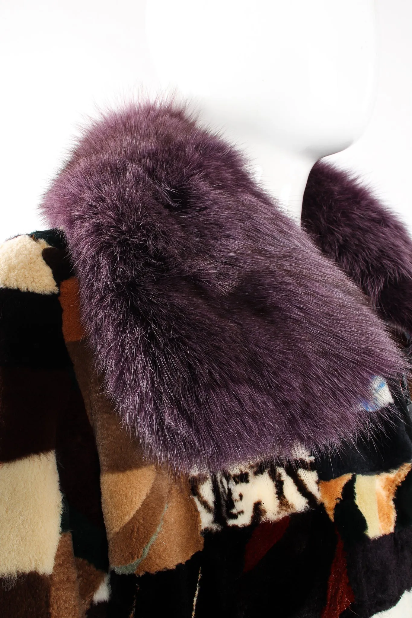 Patchwork Fur Collar Jacket