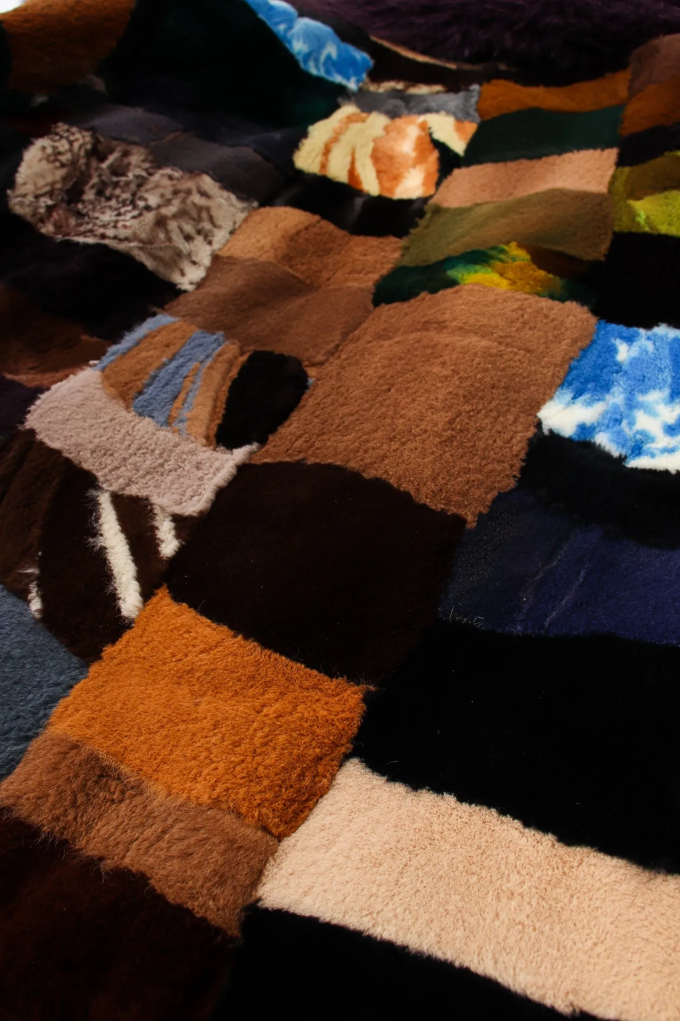 Patchwork Fur Collar Jacket