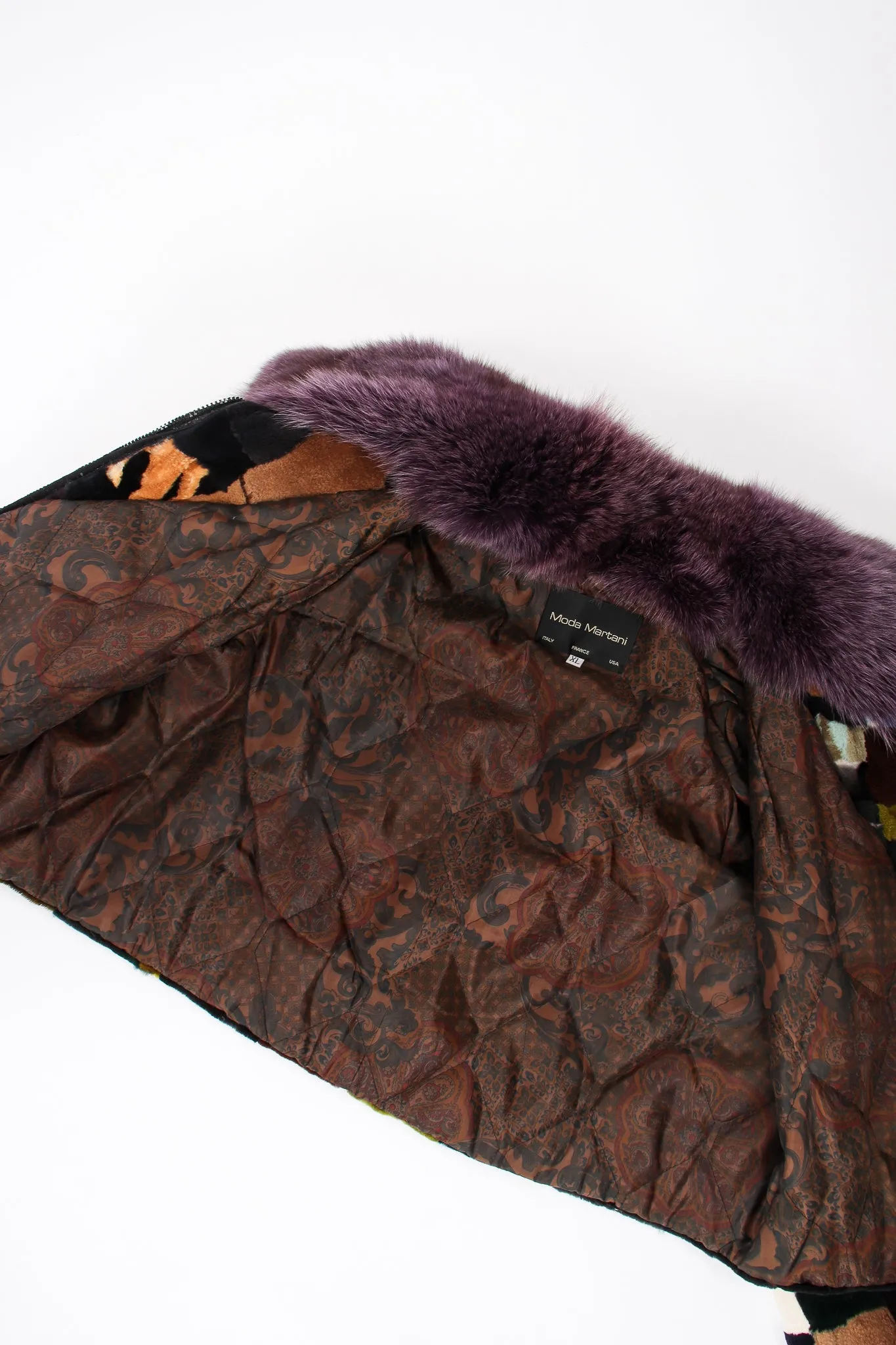 Patchwork Fur Collar Jacket