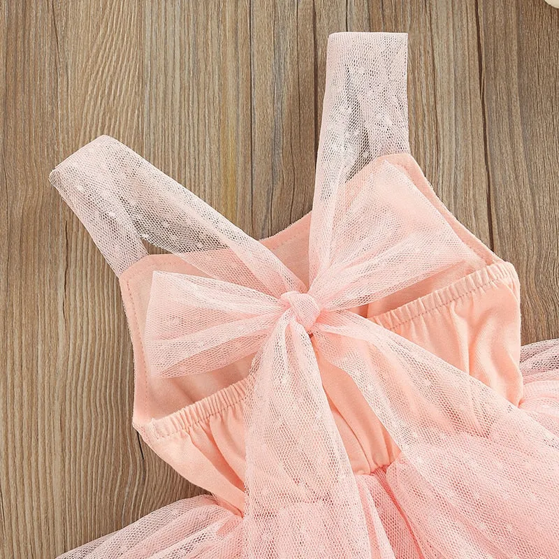 Peach Tulle Romper