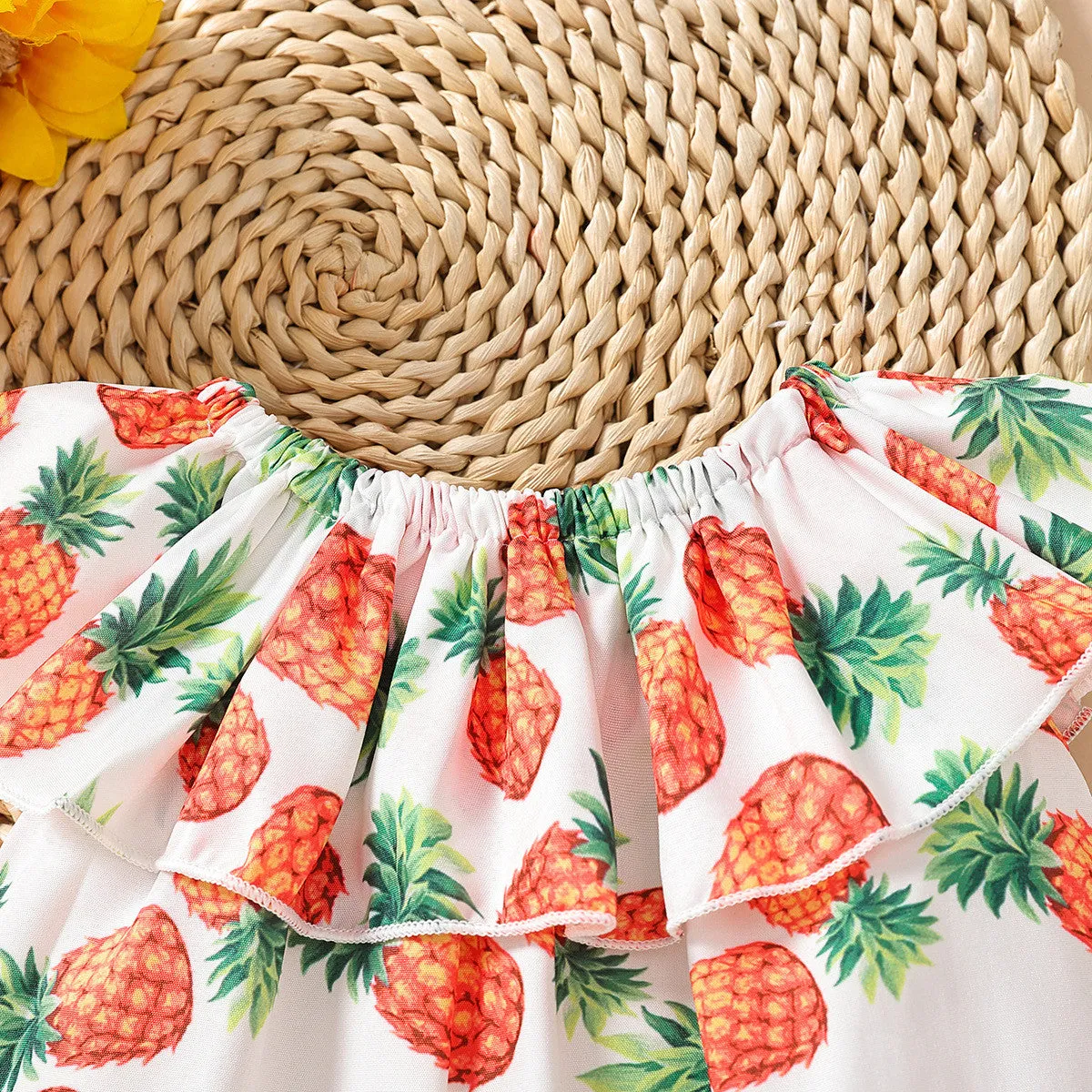 Pineapple Top and Jeans Set