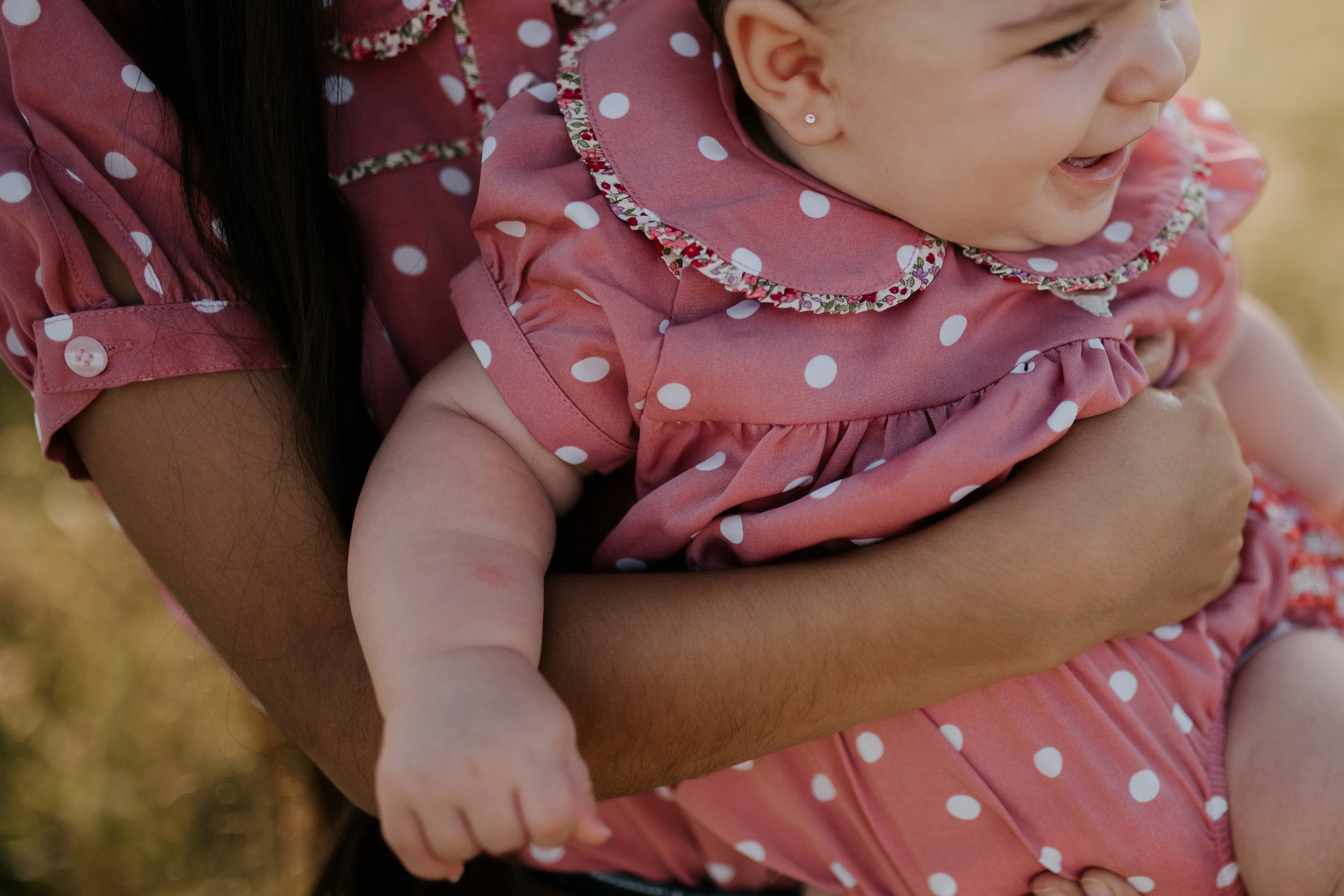 "Clementine Jnr" Spotty Vintage Short Sleeve Bubble Romper