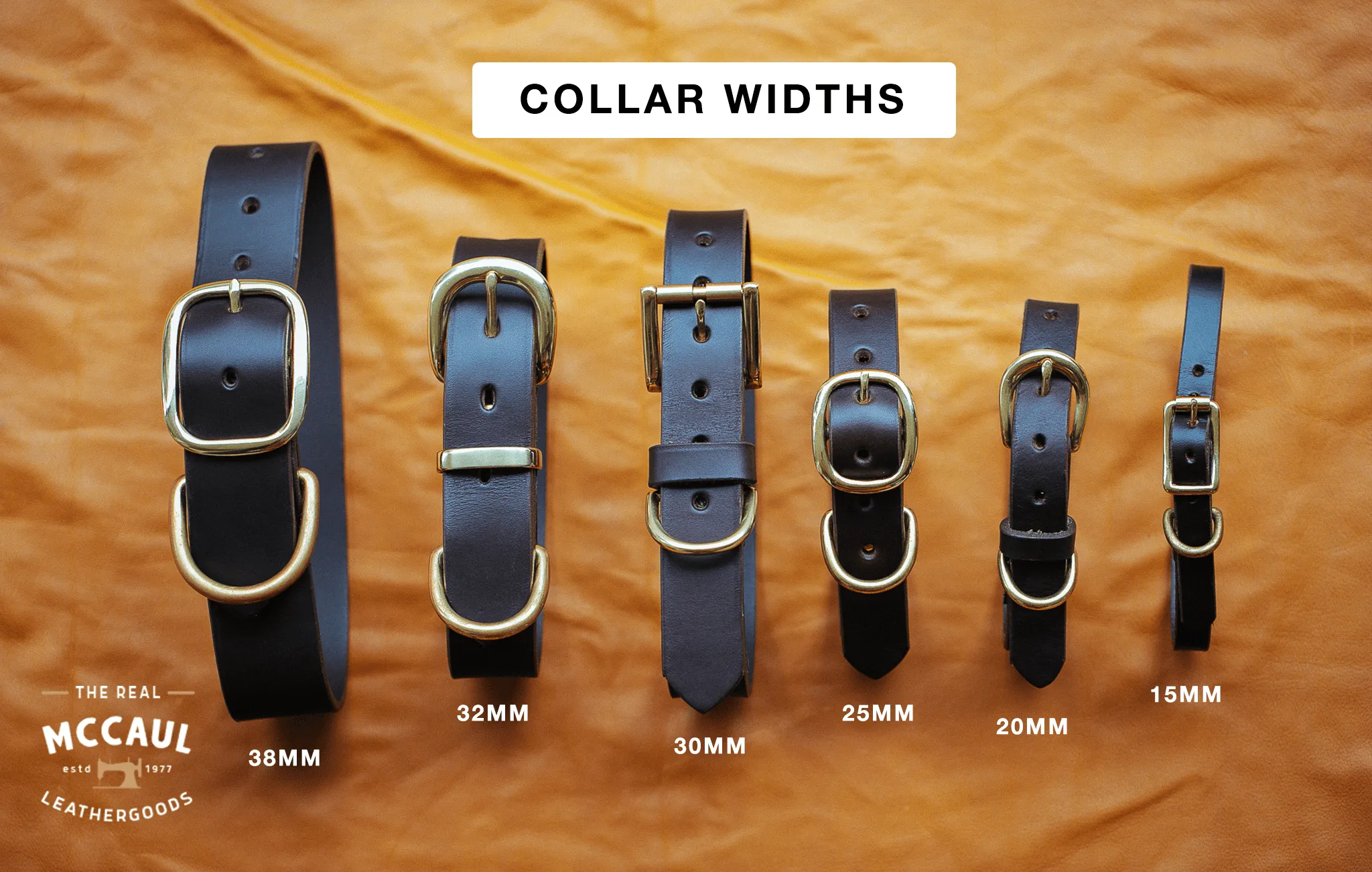Rancher Dog Collar - 32mm - Tan