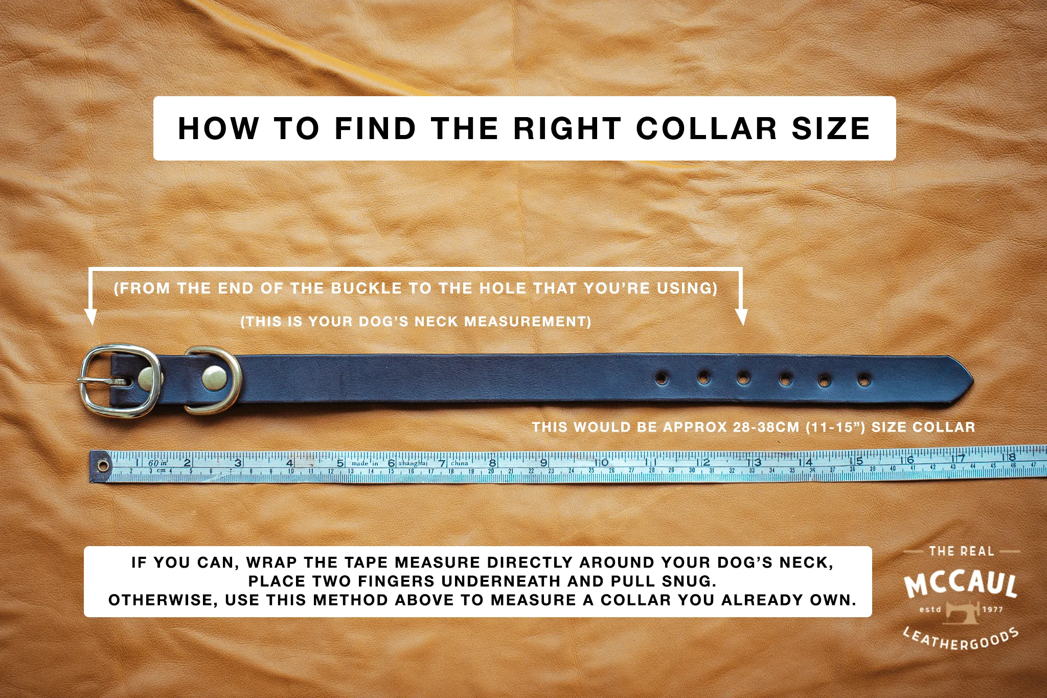 Rancher Dog Collar - 32mm - Tan