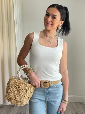 Riley Rib Knit Square Neck Tank Top