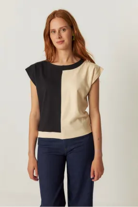 SKFK Ekai Black & Cream T Shirt