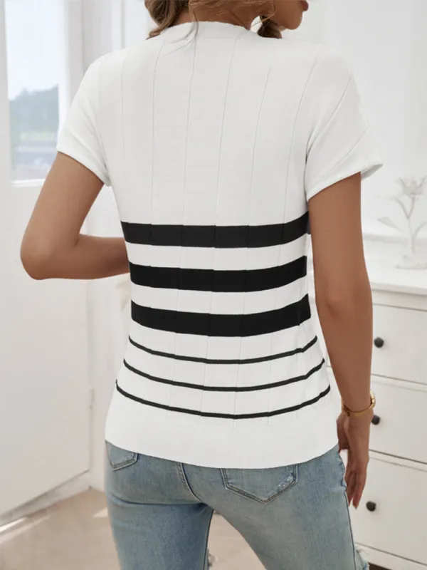 Slim Fit Striped Sweater Top