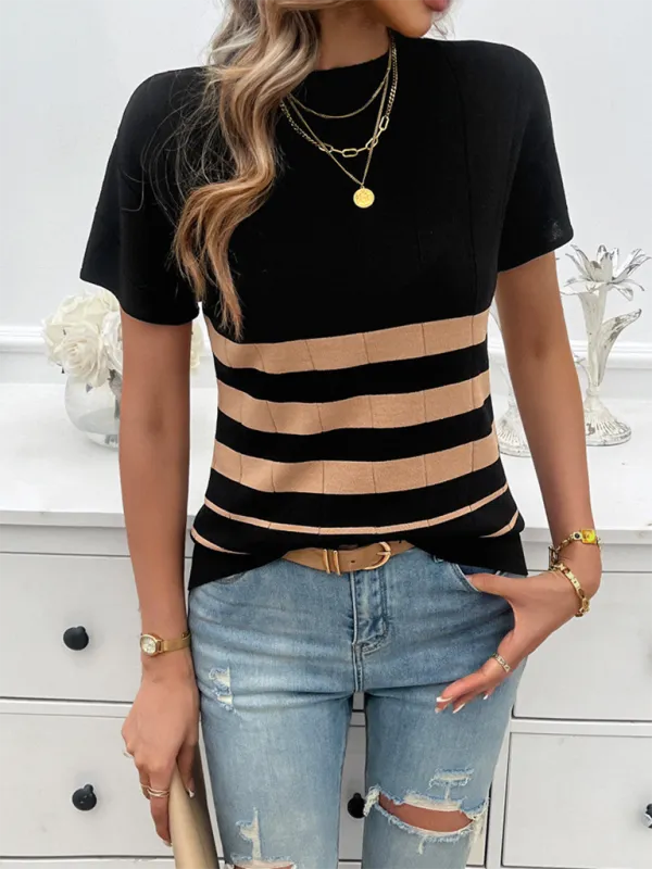Slim Fit Striped Sweater Top