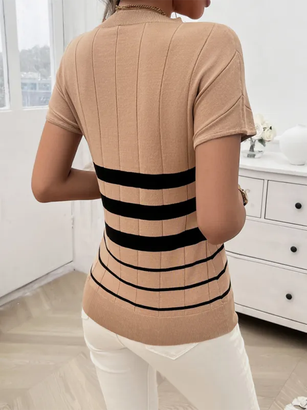 Slim Fit Striped Sweater Top