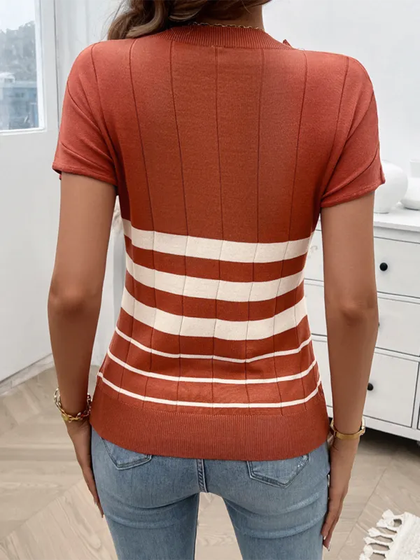 Slim Fit Striped Sweater Top