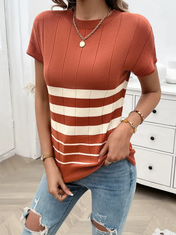 Slim Fit Striped Sweater Top