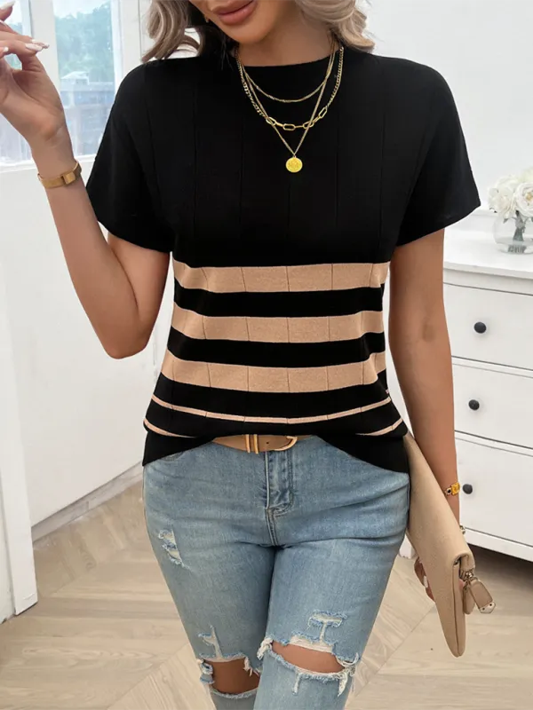 Slim Fit Striped Sweater Top