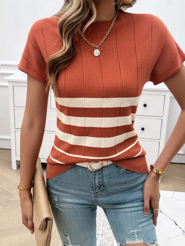 Slim Fit Striped Sweater Top
