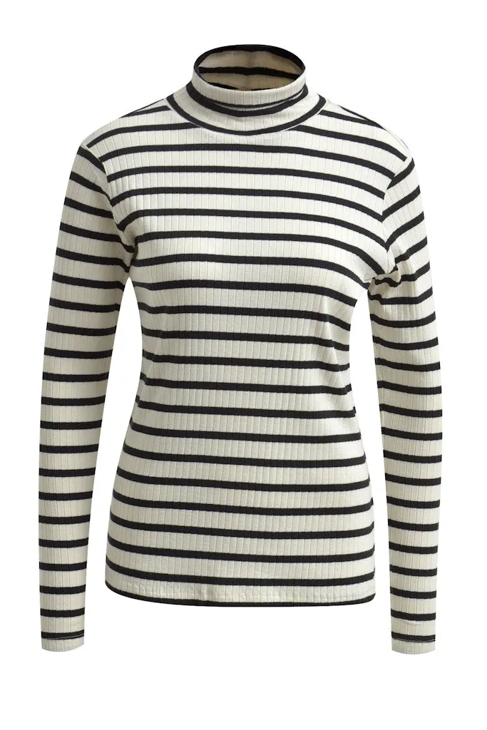 Smith&Soul / Damen-Shirt / RIB JERSEY TURTLENECK STRIPED