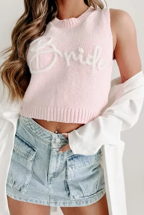 Soon To Be Mrs. "Bride" Knit Tank (Pink)