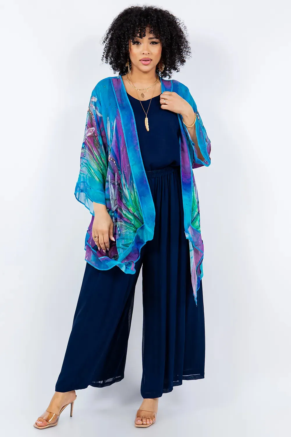 Sterling Style Short Butterfly Jacket - VI11256SBJ MONET DRAGONFLIES