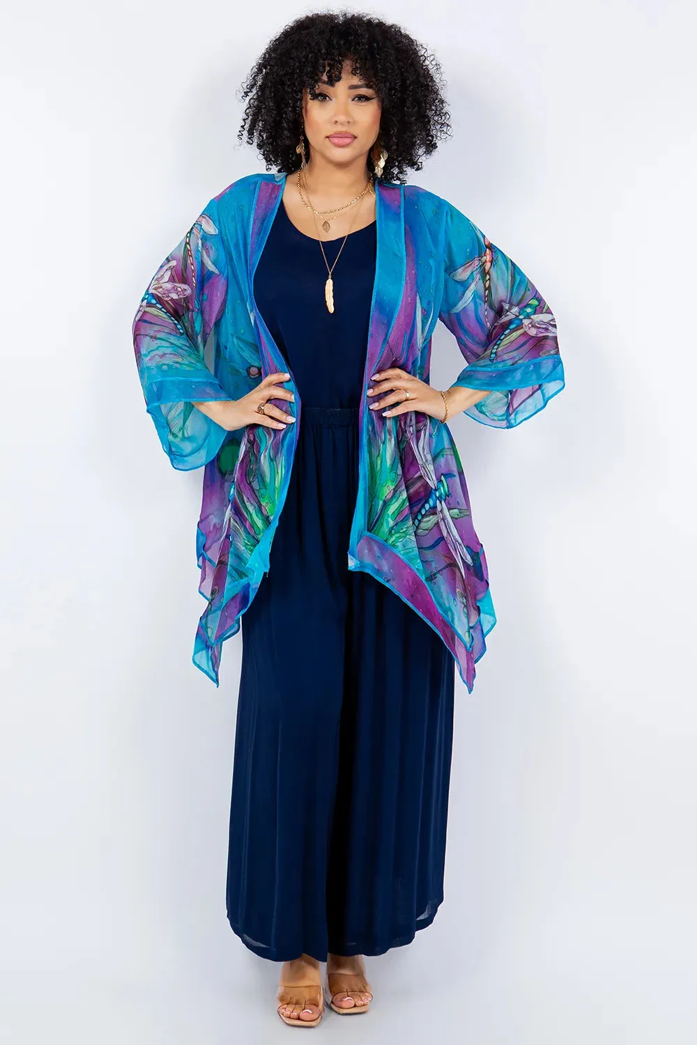 Sterling Style Short Butterfly Jacket - VI11256SBJ MONET DRAGONFLIES