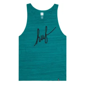 STREAKY WASH DEMI SCRIPT TANK // TEAL