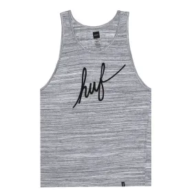 STREAKY WASH DEMI SCRIPT TANK // WHITE