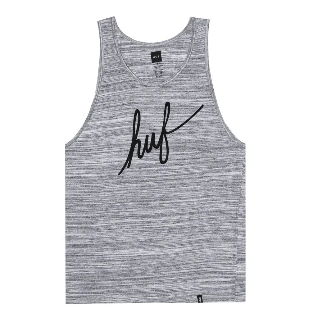 STREAKY WASH DEMI SCRIPT TANK // WHITE