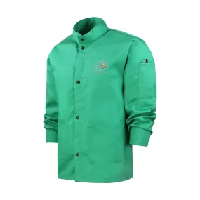 Strongarm FR Welding Jacket Green Arc-Rated Work Jacket with 9oz FR Cotton & Buttoned Sleeves 30" Men & Women