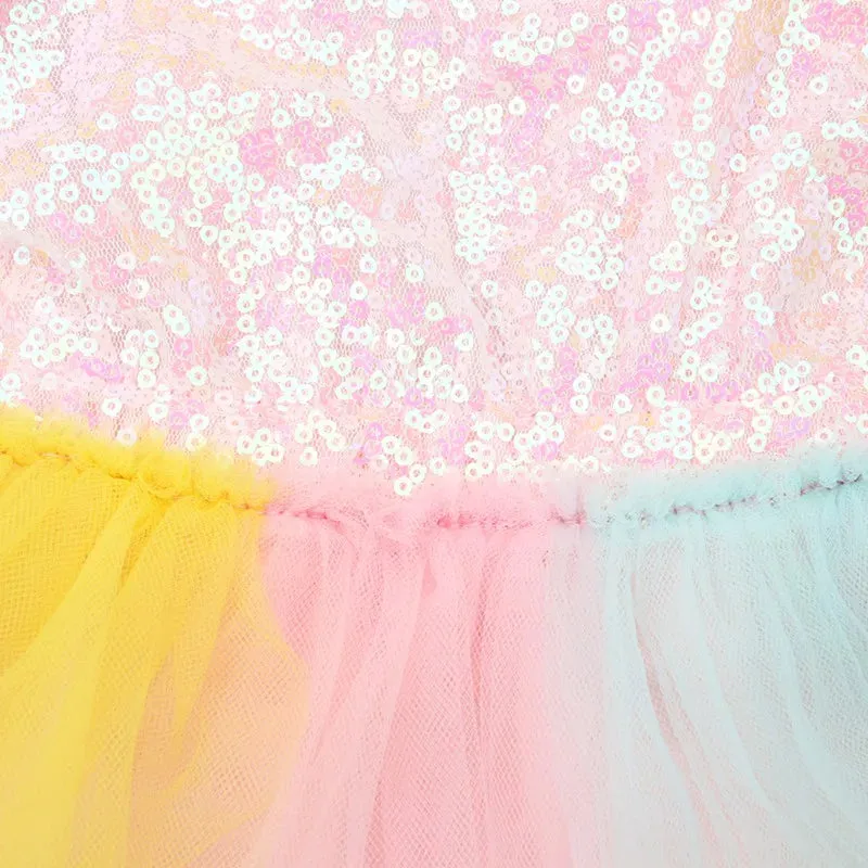 The Georgia Pastel Rainbow Romper Dress