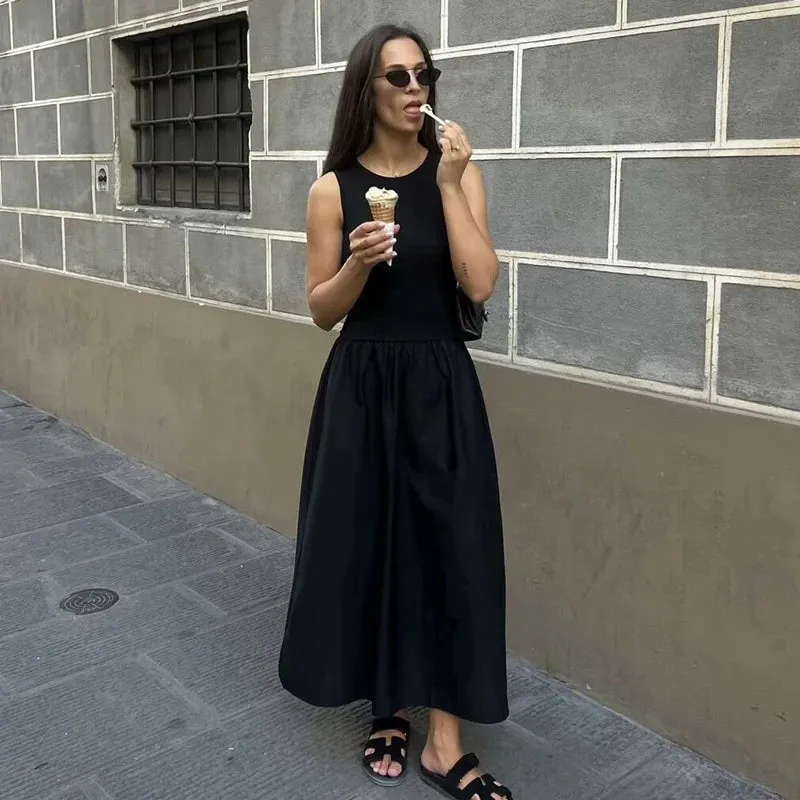 Trendy Casual Long Chic Tank Maxi Dress