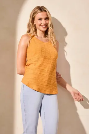 Tribal Women's Striped Empire-Waist Sleeveless Top -  Nugget