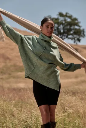 Turtleneck Drop Shoulder Sweater