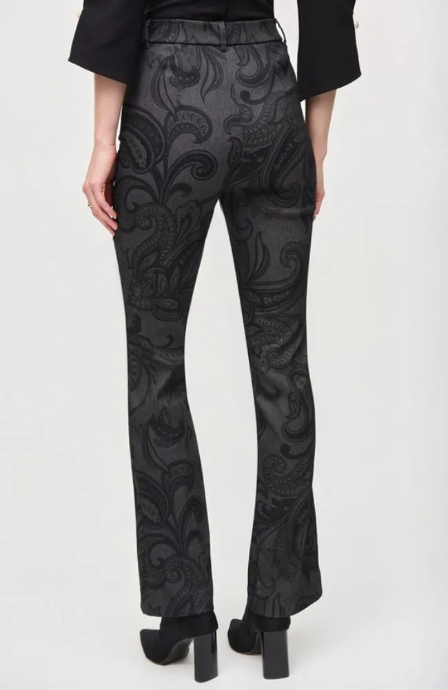 Twill Paisley Print Flared Pant